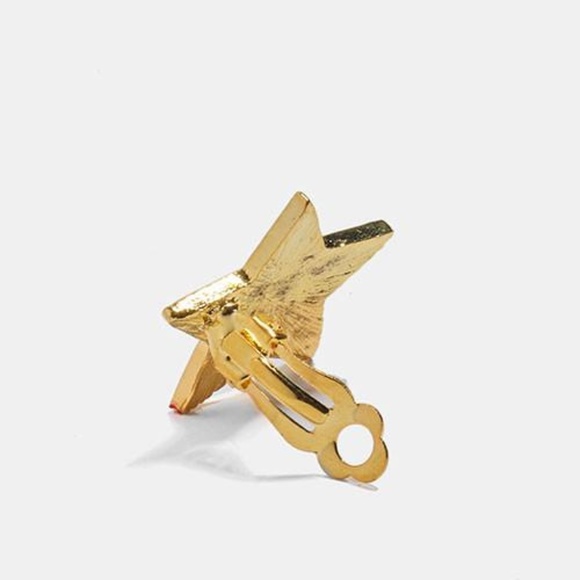 1 pair of American Flag Star Earrings Clip-On - Picture 2 of 3